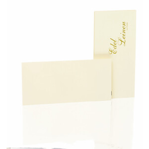 Edelleinen - Kartenpack 20/DL, ivory Leinen