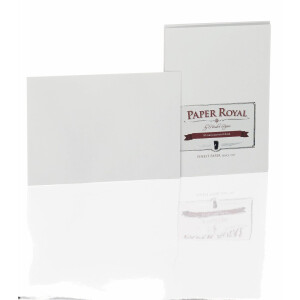 Paper Royal-Kartenpack 20/A6-Einzelkarten, grau gerippt