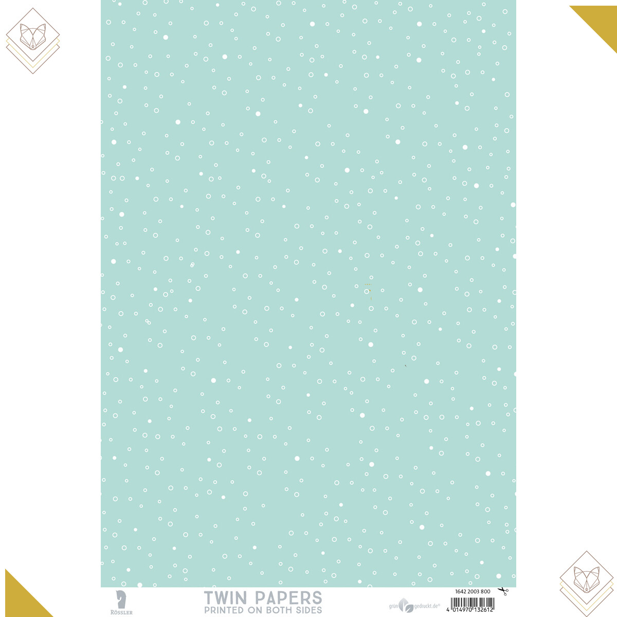 Twin Paper, Goldene Bubbles (HF) - weiße Bubbles...