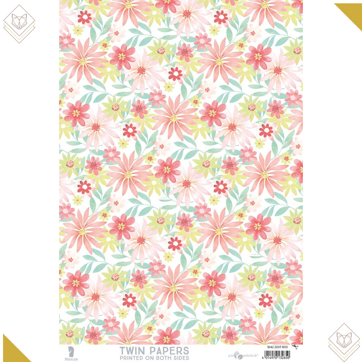 Twin Paper, Goldene Punkte (HF) auf Apricot - Garden -...