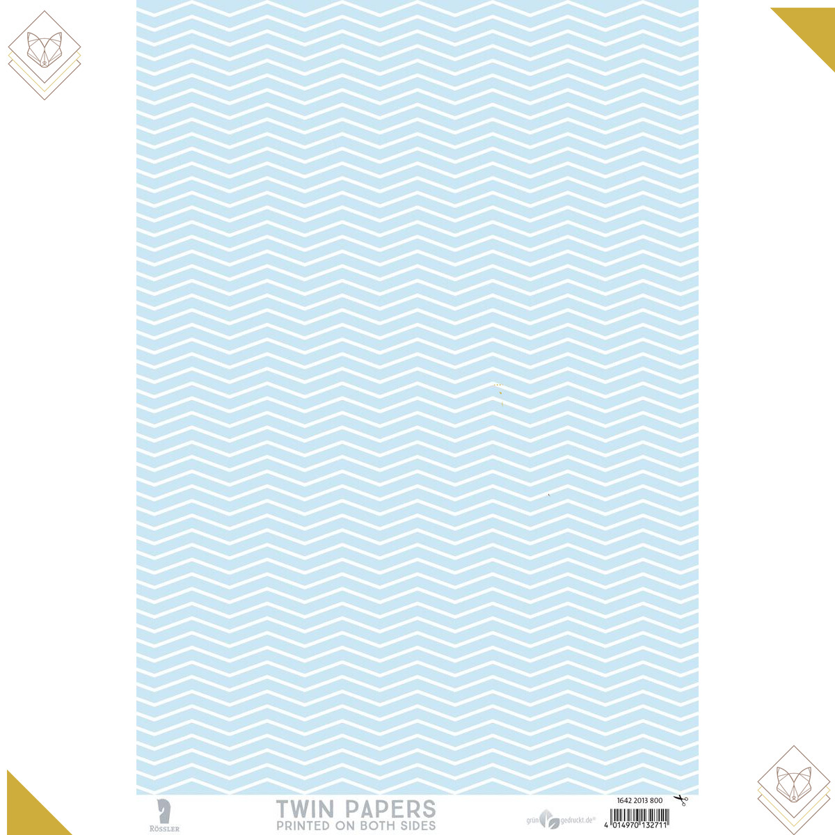 Twin Paper, Flamingo auf Zick Zack - Zick Zack, klein -...