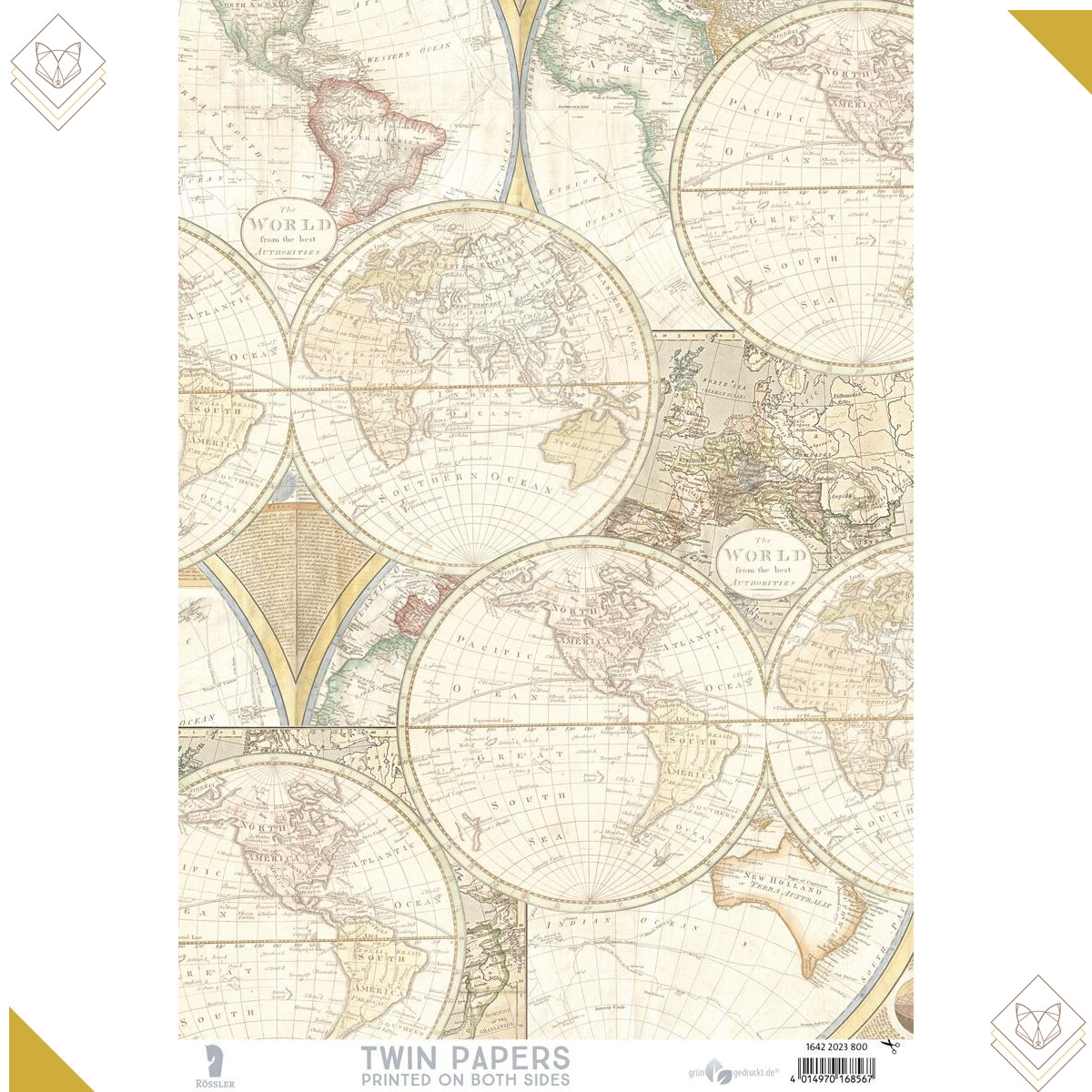 Twin Paper, Travelling adventure - World Map -...