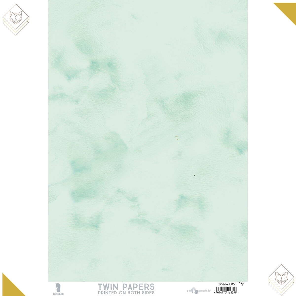 Twin Paper, Sechskant (HF) - Aquarell Mint - Rössler...
