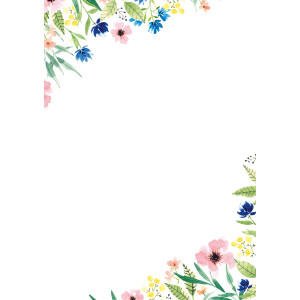 Designblatt DIN A4, Wildblüten