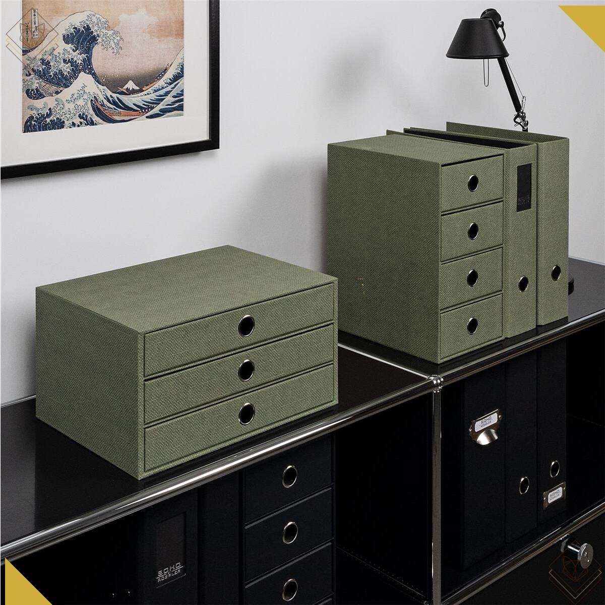 S.O.H.O. Special Line, Sage - 3er Schubladenbox A4 -...