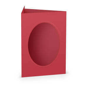 Paperado-Karte Ft.B6 PP-oval, Rot