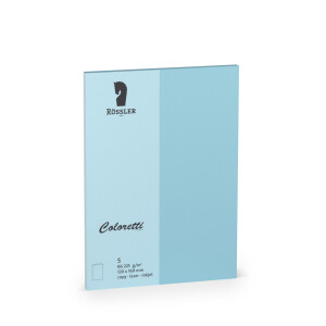 Coloretti-5er Pack Karten B6hd, himmelblau