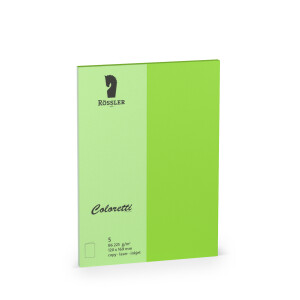 Coloretti-5er Pack Karten B6hd, hellgrün