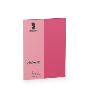 Coloretti-5er Pack Karten B6hd, Pink