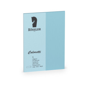 Coloretti-5er Pack Tischkarte A7, himmelblau