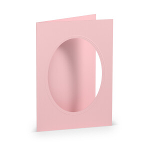 Coloretti-5er Pack PP-Karte B6 oval, rosa