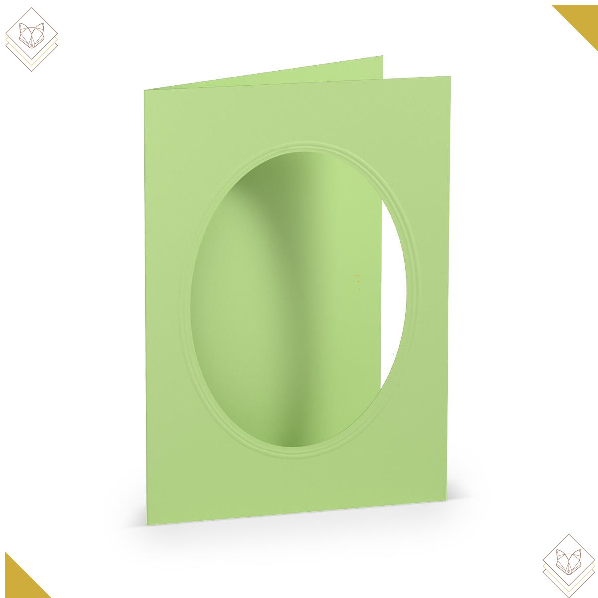 Coloretti-5er Pack PP-Karte B6 oval, Peppermint -...