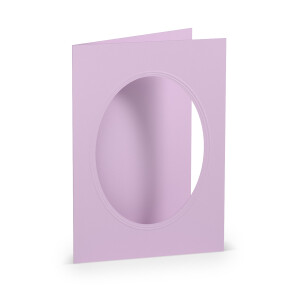 Coloretti-5er Pack PP-Karte B6 oval, Lavendel