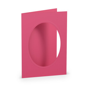 Coloretti-5er Pack PP-Karte B6 oval, Pink