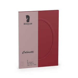 Coloretti-5er Pack PP-Karte B6 oval, Rosso