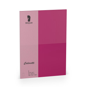 Coloretti-5er Pack Karten DIN A6 hd-pl 225g/m², amarena