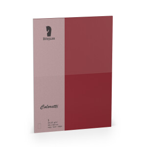 Coloretti-5er Pack Karten DIN A6 hd-pl 225g/m², Rosso