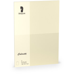 Coloretti-5er Pack Karten B6 hd-pl 225g/m², creme