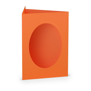 Paperado-5er Pack PP-Karten oval Ft.B6, Orange