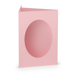 Paperado-5er Pack PP-Karten oval Ft.B6, Flamingo