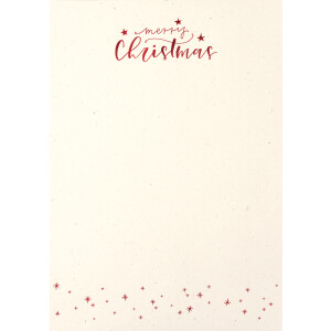 Design-W-Blatt DIN A4- Merry christmas  -Vanilla/HF rot