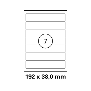 LCI Etiketten, 192 x 38 mm, opaque weiß