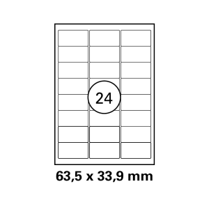 HEISAP Etiketten, A4, weiss, 63,5x33,9 mm