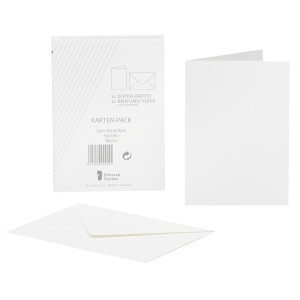 Kartenpack 10/10, DIN A6 hd, Weiß