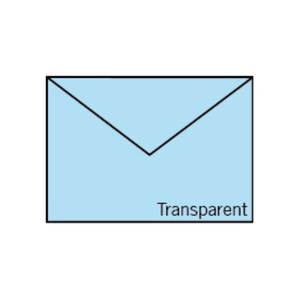 Paperado-Briefumschlag DIN C6, transp. Hellblau