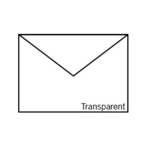 Fine Paper - Briefumschlag B6, Transparent, Weiß