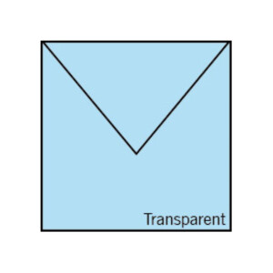 Paperado-Briefumschlag 164x164, transp. Hellblau