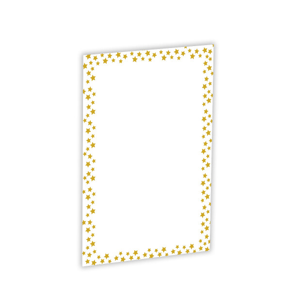 Creative Einlegekt.108x158 mm, cotton 240g/m²/HF-gold Sternchen