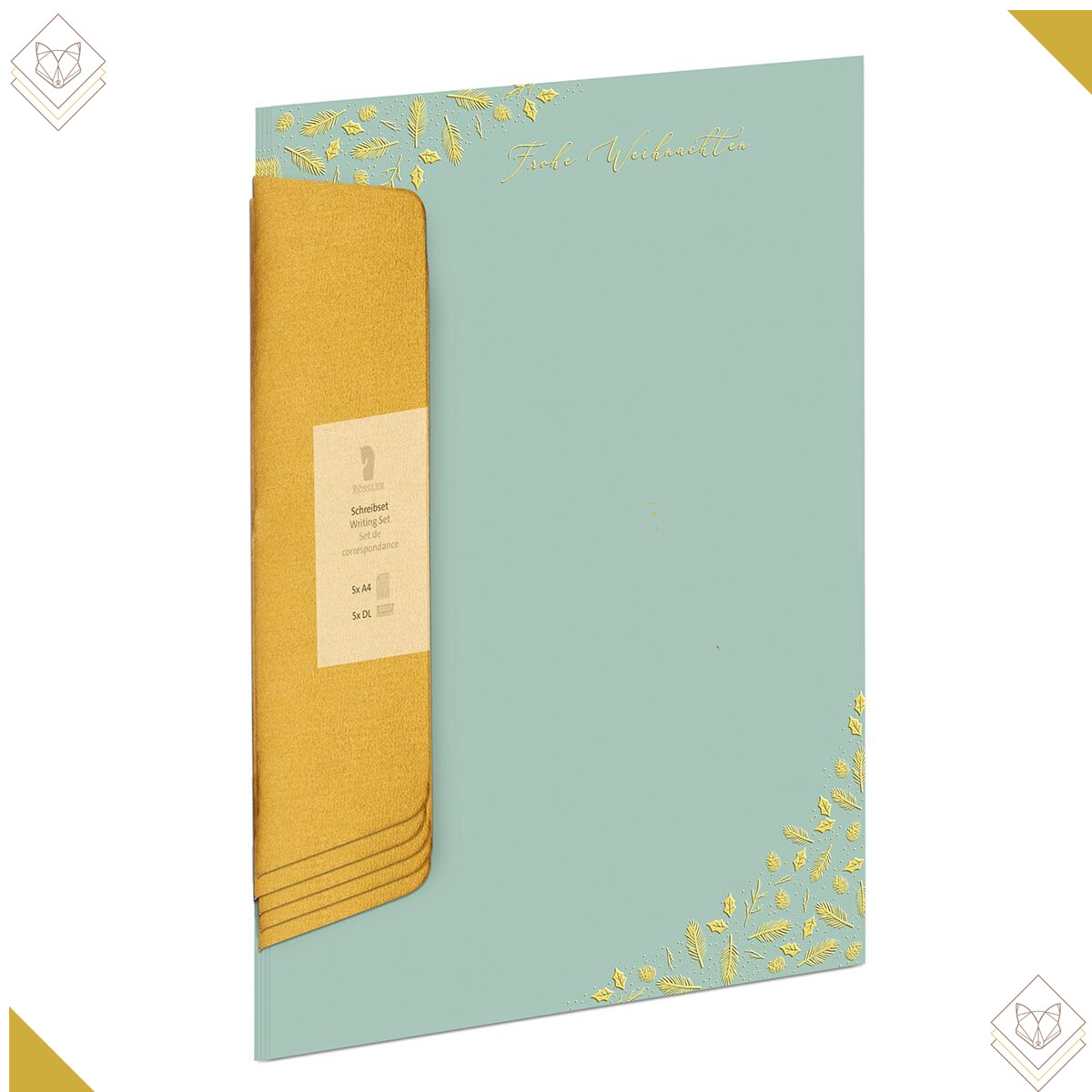 W-Design-Pack 5/5 A4/DL, Frohe Weihn. Eucal./ HF...