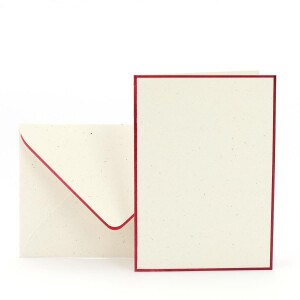Kartenset - 1/1 A6hd/C6 - Terra Vanilla, rot gerändert