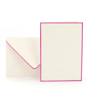 Kartenset - 1/1 A6hd/C6 - Terra Vanilla, pink gerändert