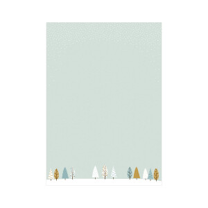 Design-W-Blatt DIN A4- Winter Forest