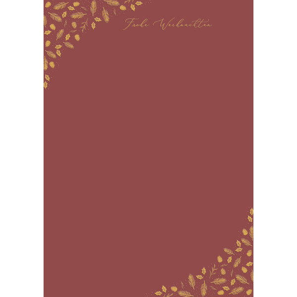 Design-W-Blatt DIN A4-Frohe Weihnachten,(Hortensia)  HF/ Gold