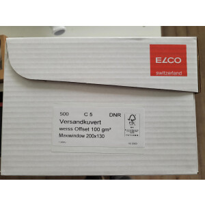 ELCO_Hochweisses Premium C5-Kuvert mit Maxi-Fenster auf...