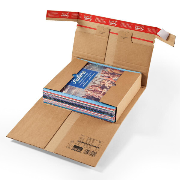 ColomPac® Verpackung mit Sicherungslaschen braun 371 x 272 x-102