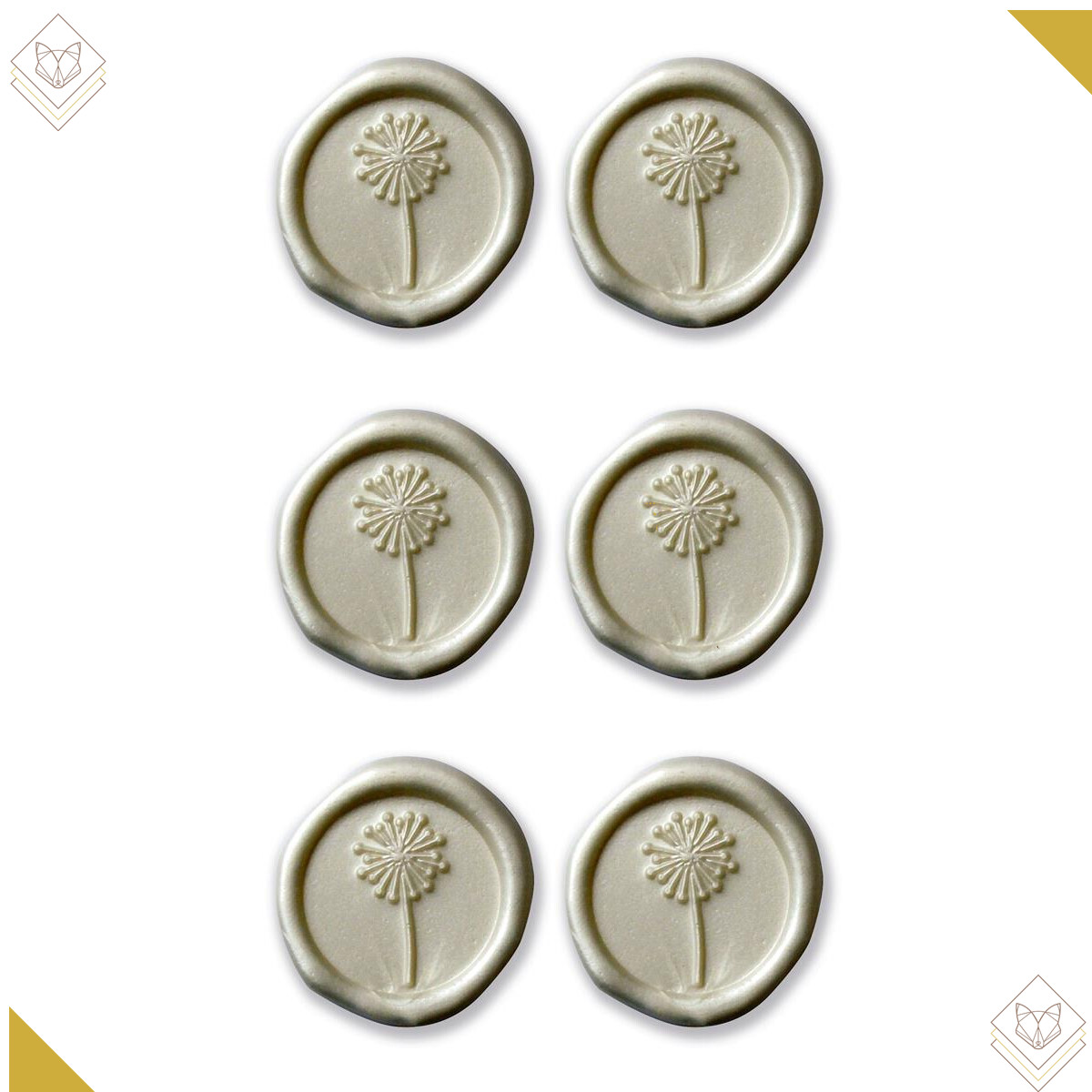 Soft rubber sticker Pusteblume pearl - Artoz - 185690-06